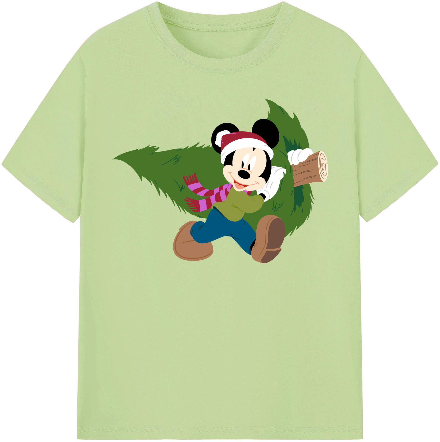 （画像用） ミッキーマウス Mickey Mouse 綿100％半袖Tシャツ（フロントプリント）